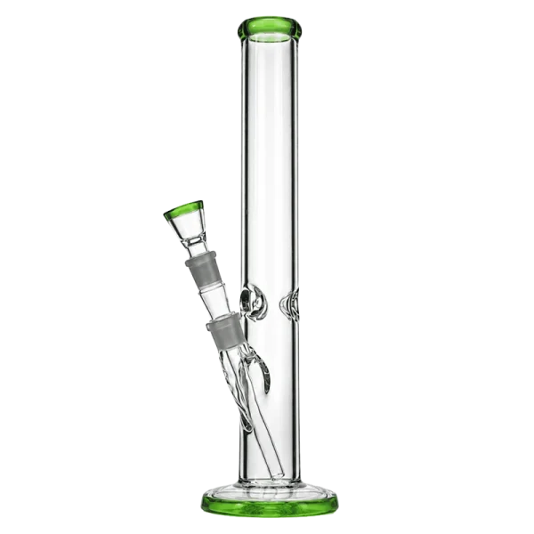 1135 7 mm Thick Glass Ice Bong 42 cm Green Accents