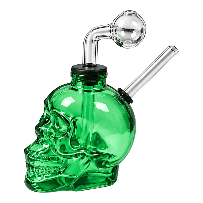 960B Skull Design Oil Bong Green