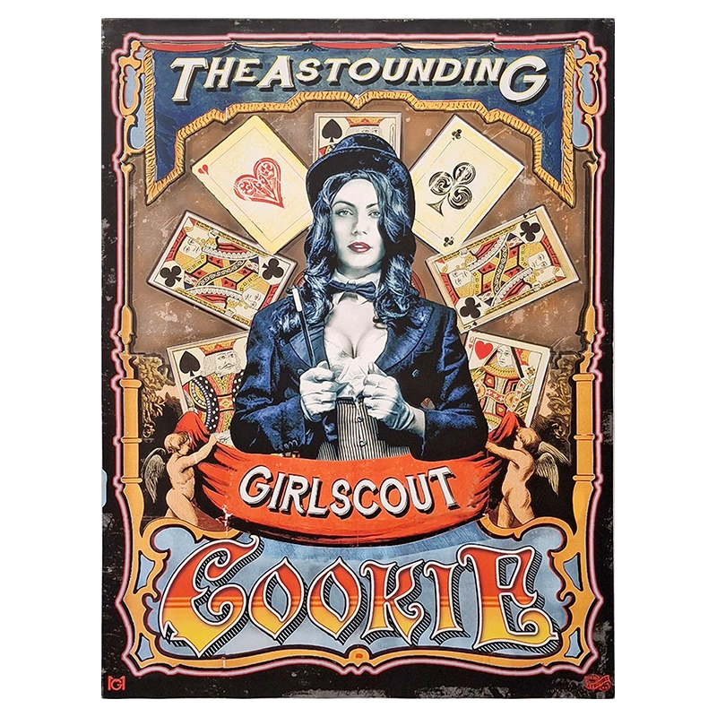 FCLGSC Girl Scout Cookies Framed Canvas Large 60 x 80cm
